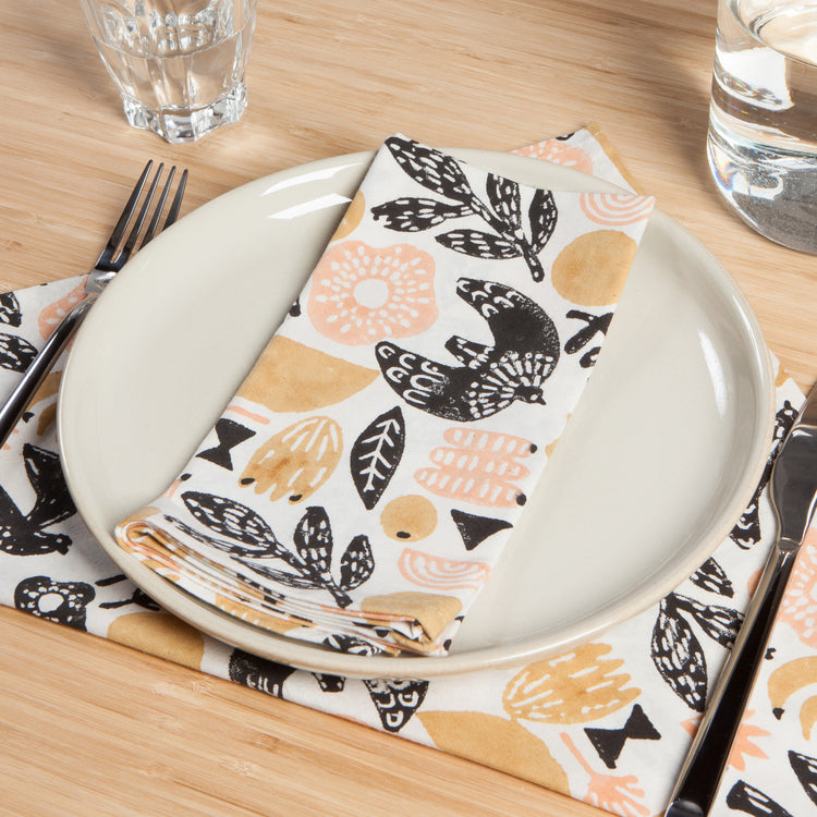 Myth Block Print Napkins Set of 4