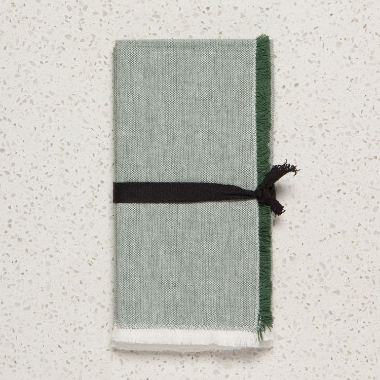 Jade Green Chambray Napkins Set of 4